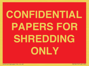 CONFIDENTIAL PAPERS FOR SHREDDING ONLY